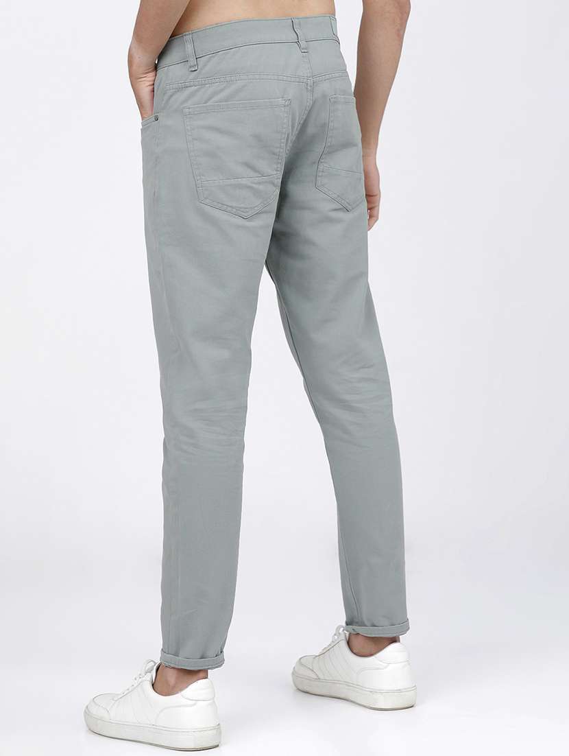 men mid rise solid chinos - 21375596 -  Standard Image - 3