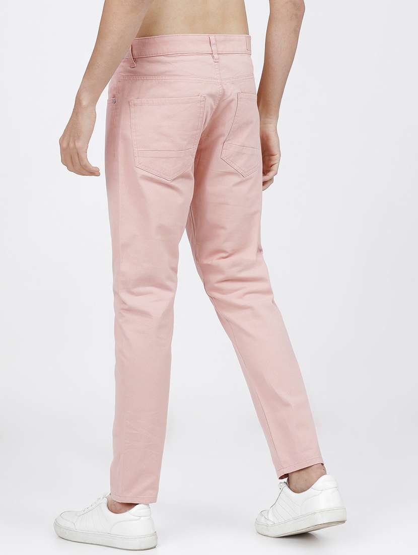 men mid rise solid chinos - 21375599 -  Standard Image - 3