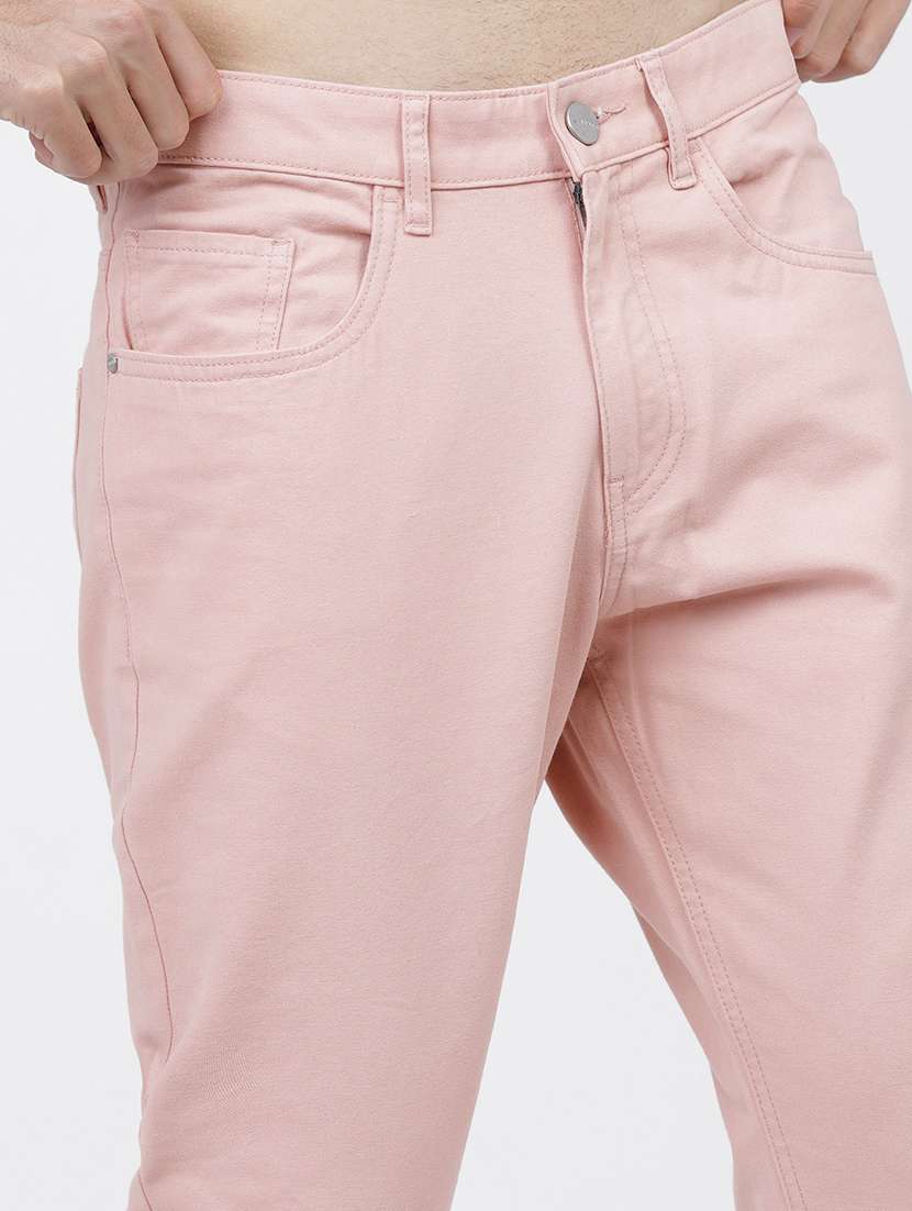 men mid rise solid chinos - 21375599 -  Standard Image - 5