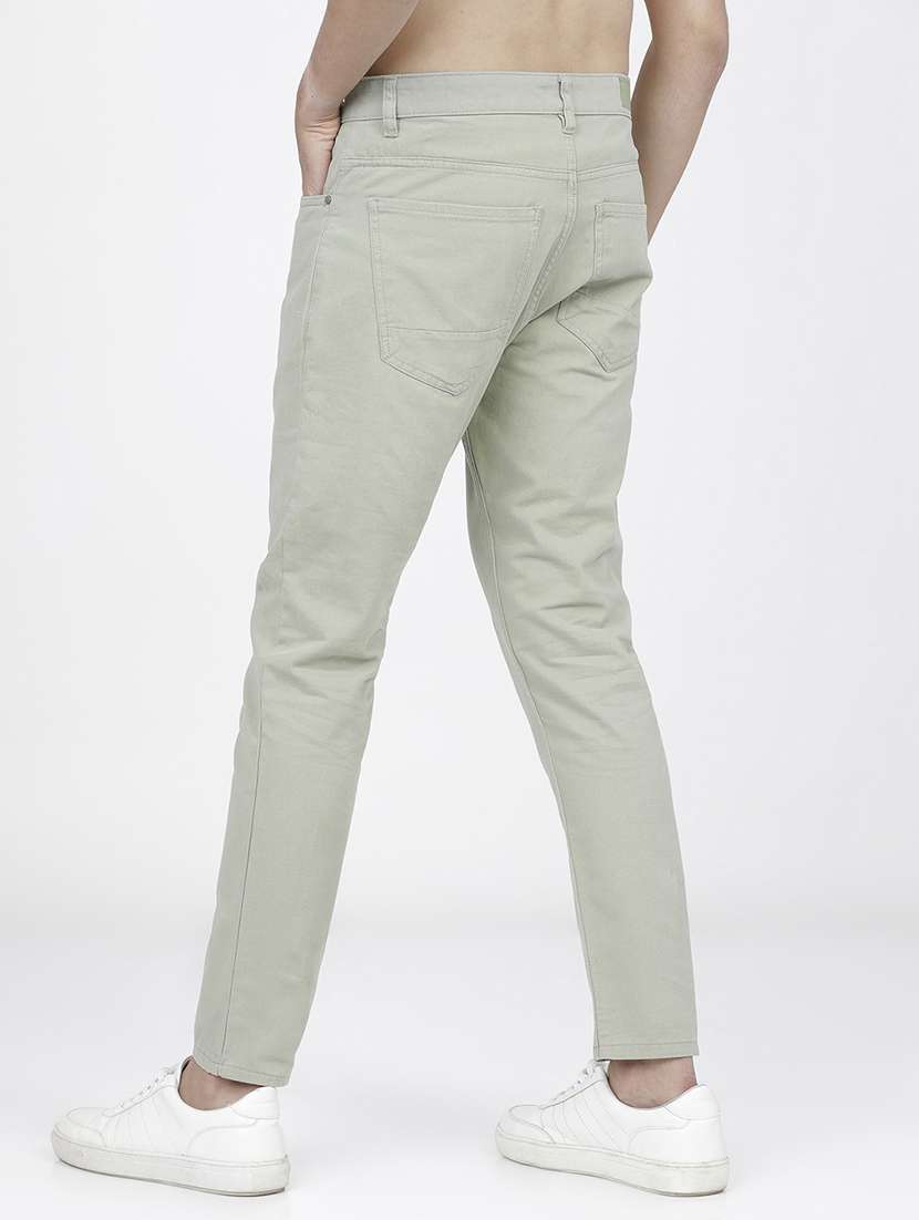 men mid rise solid chinos - 21375601 -  Standard Image - 3