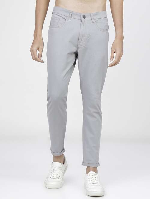 men mid rise solid chinos - 21375610 -  Standard Image - 0