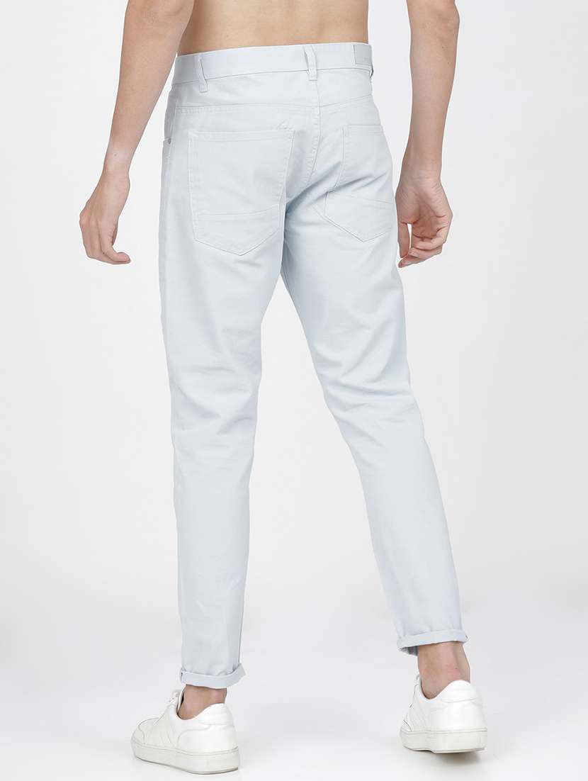 men mid rise solid chinos - 21375611 -  Standard Image - 3