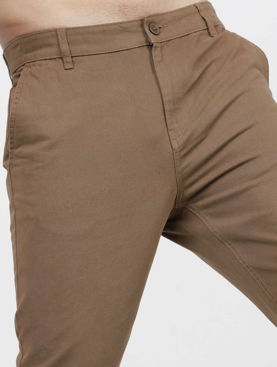 men mid rise solid chinos - 21375617 -  Standard Image - 5