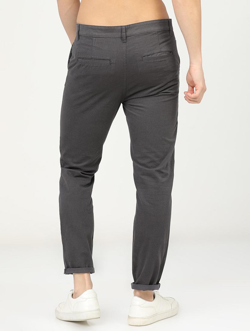 men mid rise solid chinos - 21375626 - Standard Image - 3