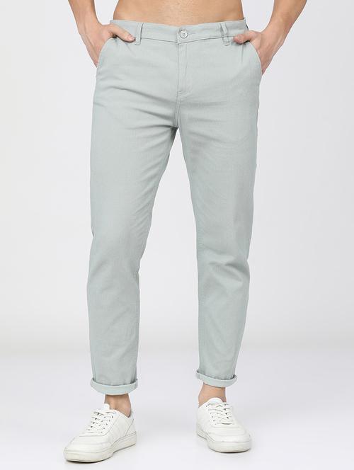men mid rise solid chinos - 21375641 - Standard Image - 0