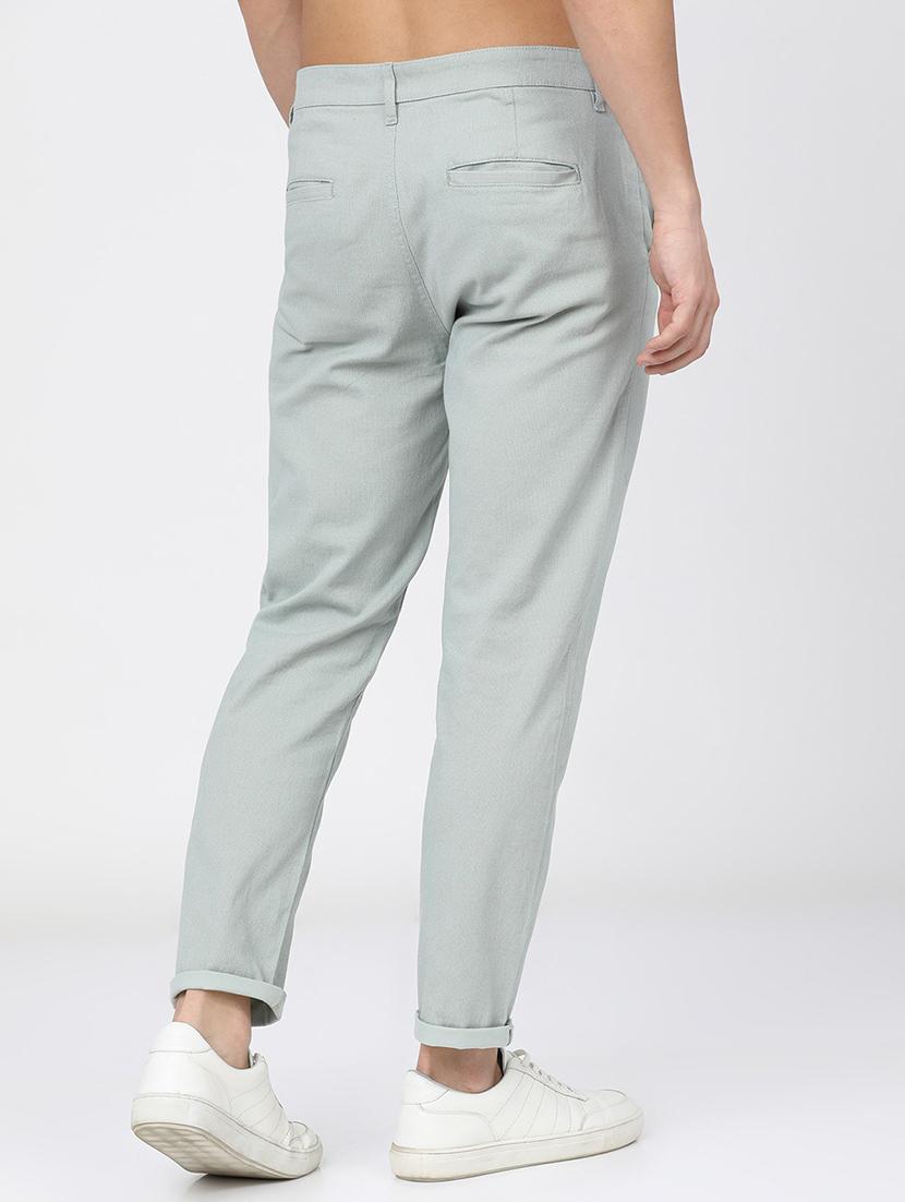 men mid rise solid chinos - 21375641 - Standard Image - 3