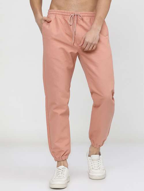 men mid rise solid joggers - 21375646 -  Standard Image - 0