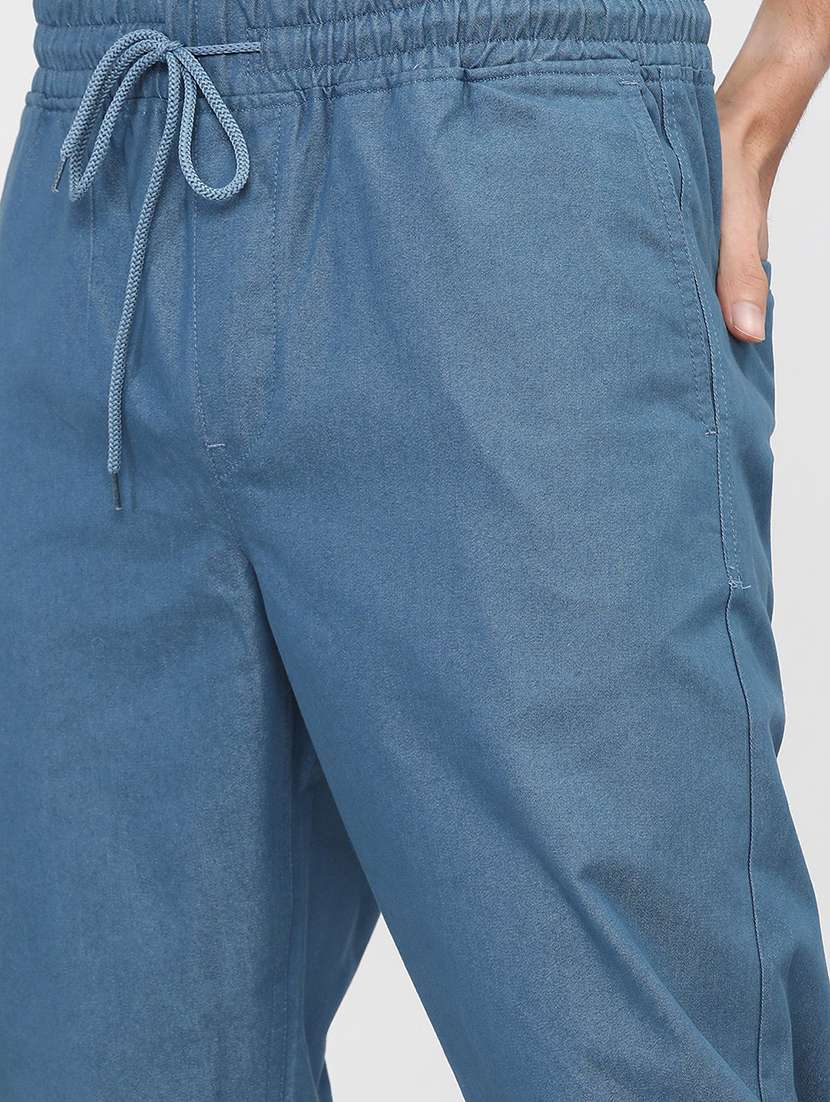 men mid rise solid joggers - 21375663 -  Standard Image - 5