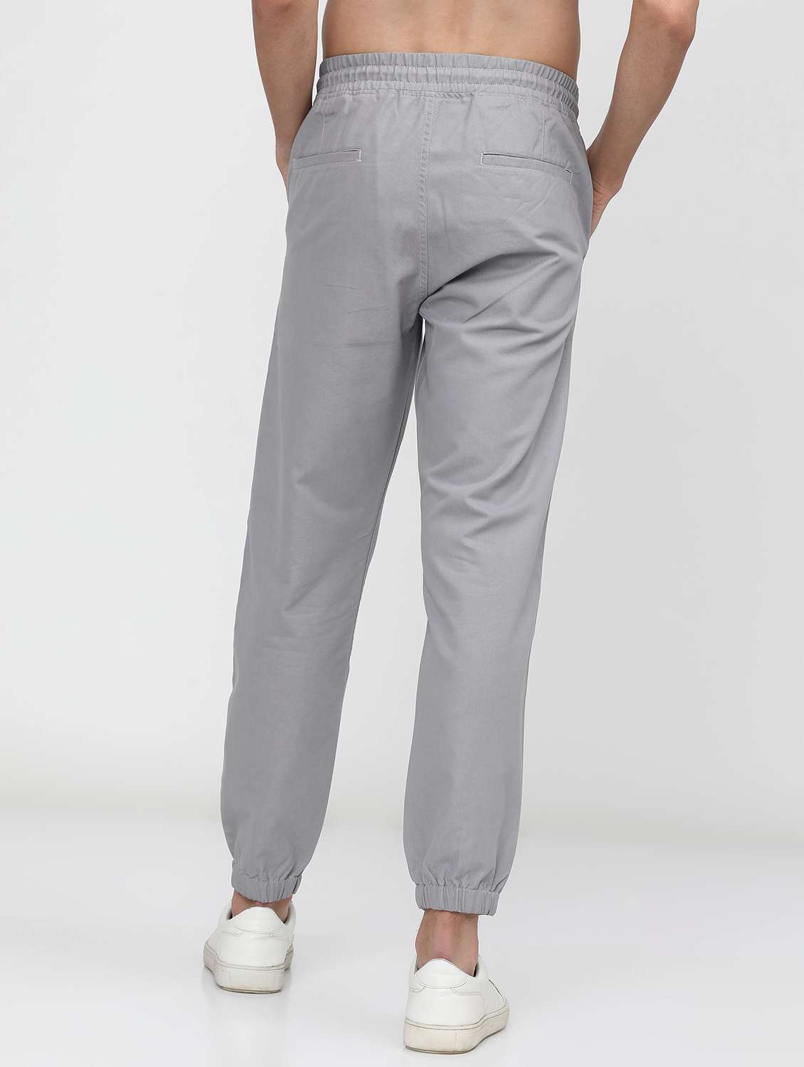 men mid rise solid joggers - 21375667 -  Standard Image - 3