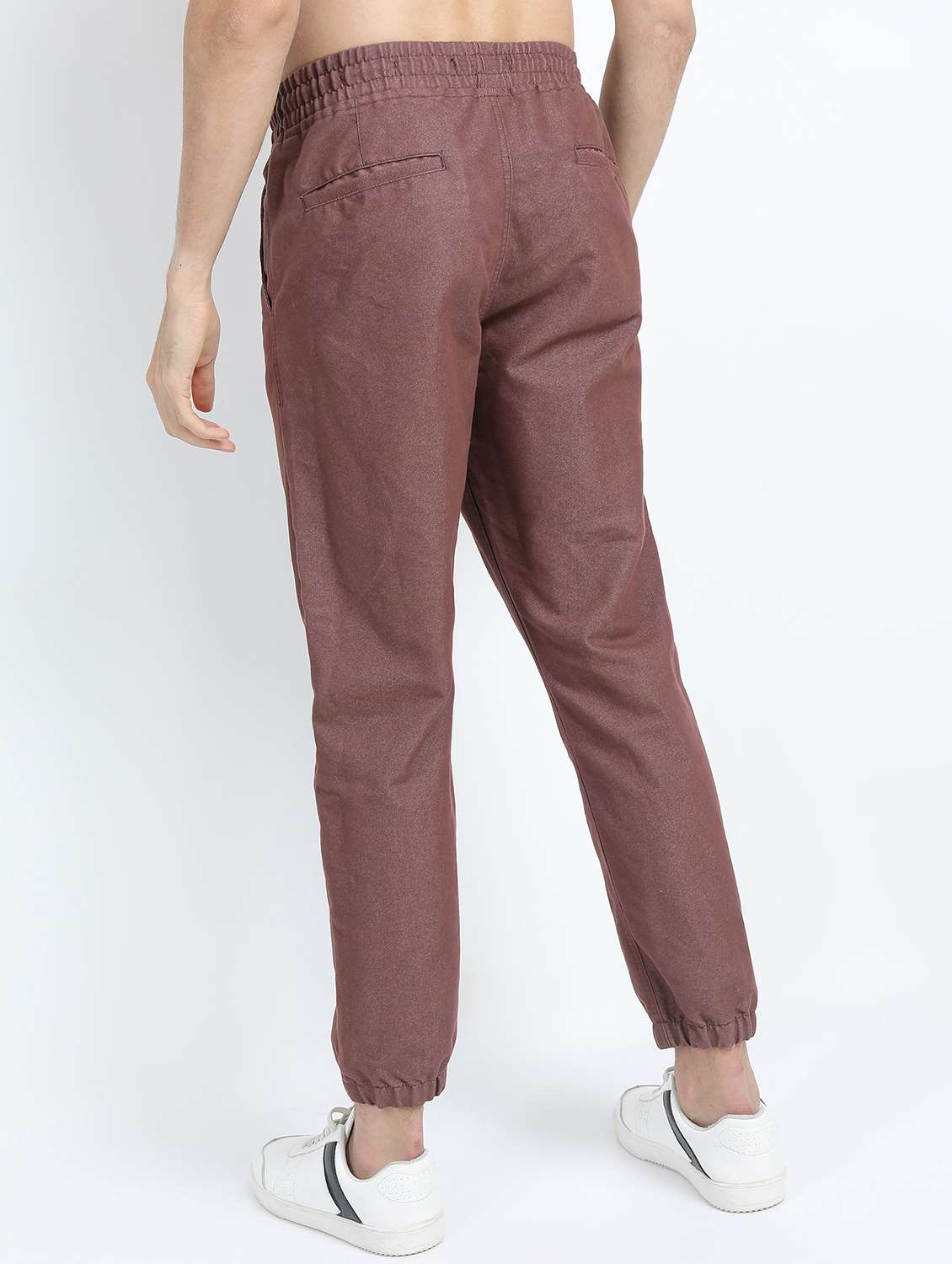 men mid rise solid joggers - 21375672 -  Standard Image - 3