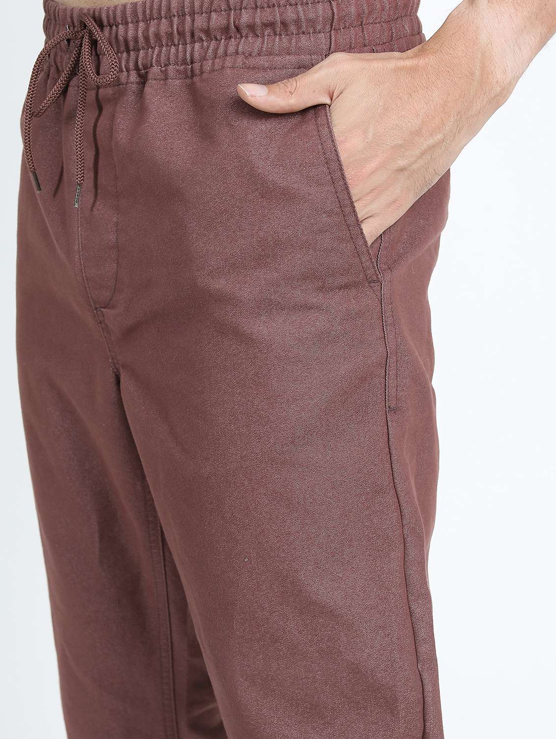 men mid rise solid joggers - 21375672 -  Standard Image - 5