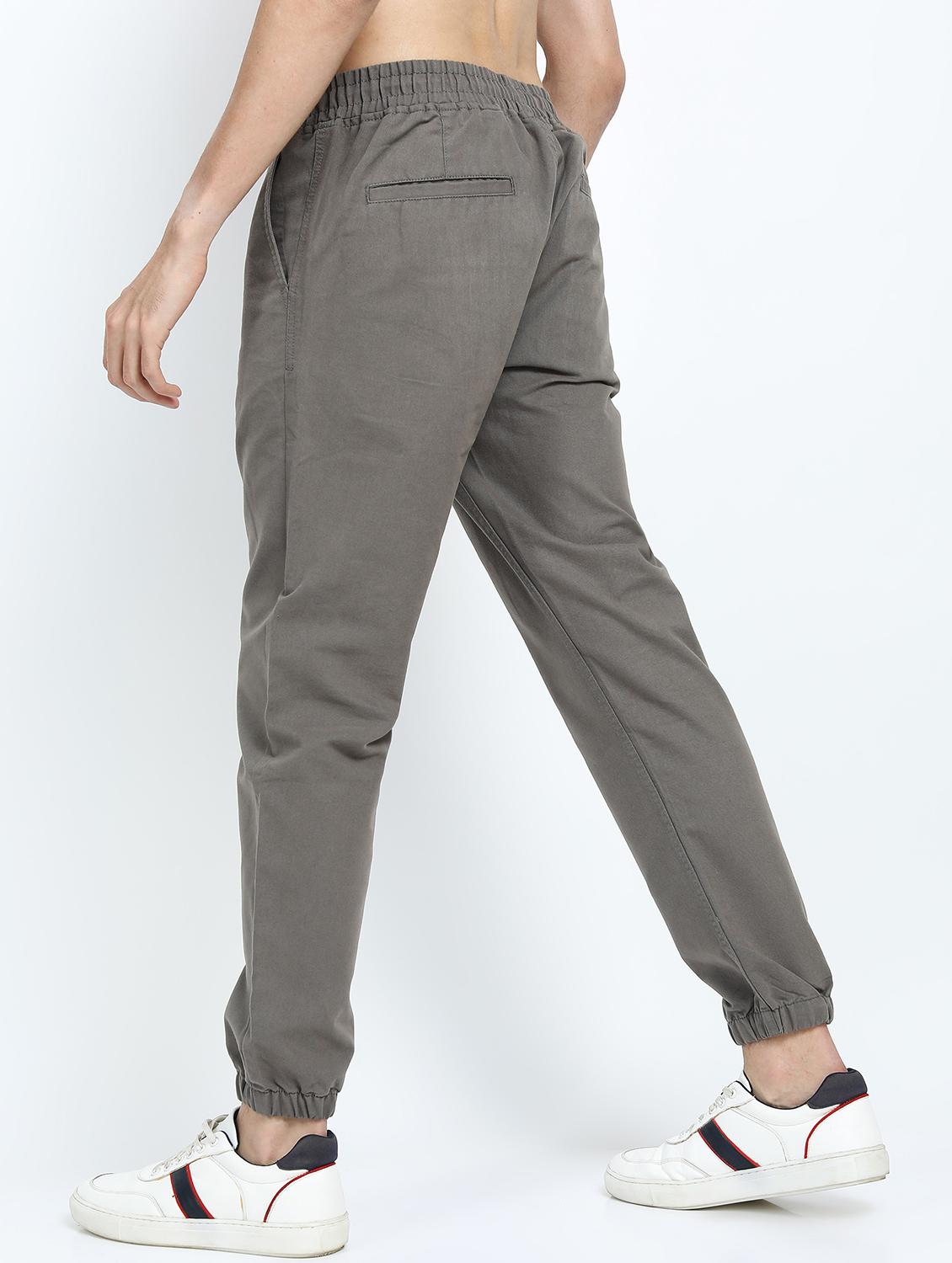 men mid rise solid joggers - 21375678 - Standard Image - 3