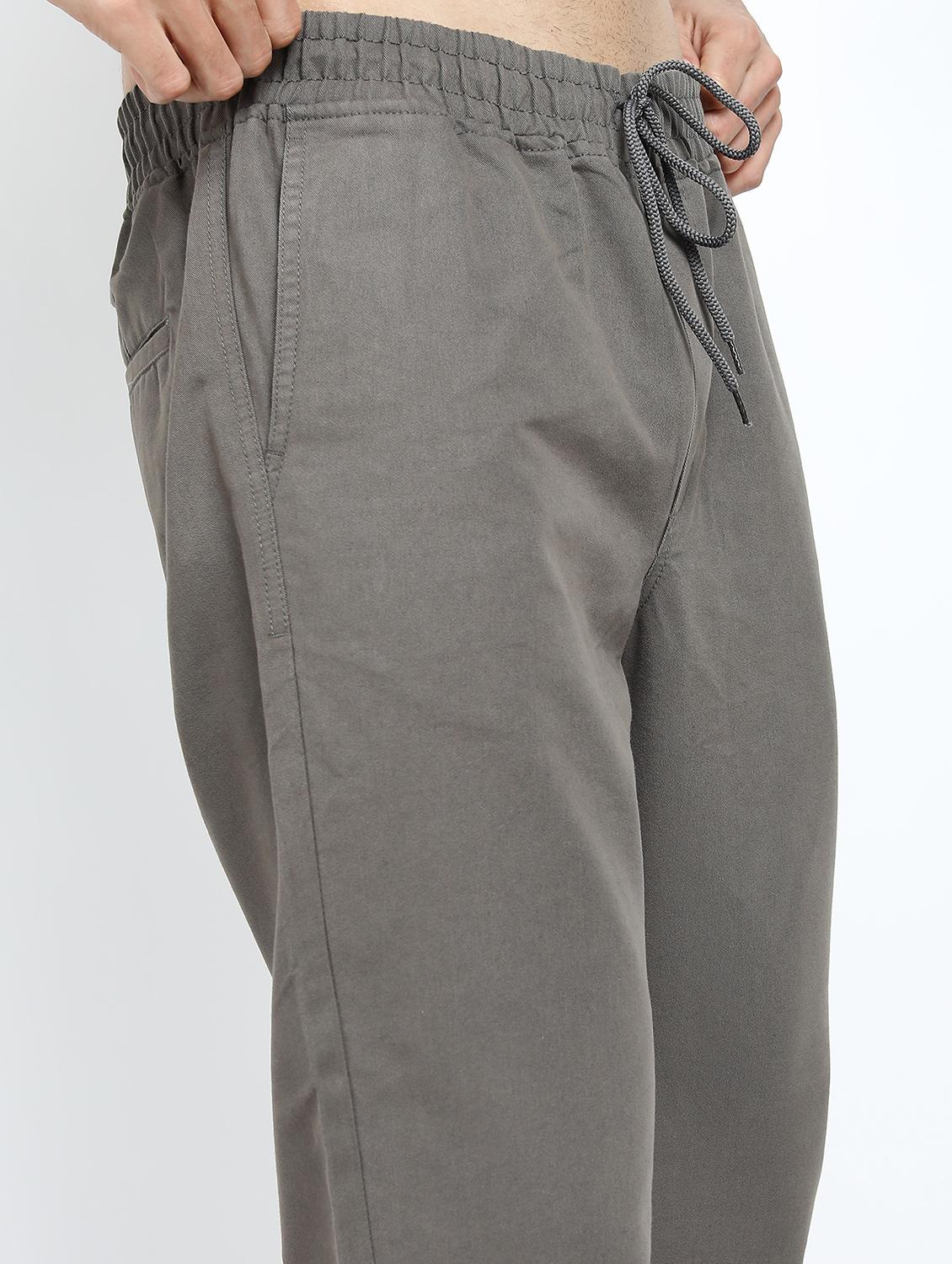 men mid rise solid joggers - 21375678 - Standard Image - 5