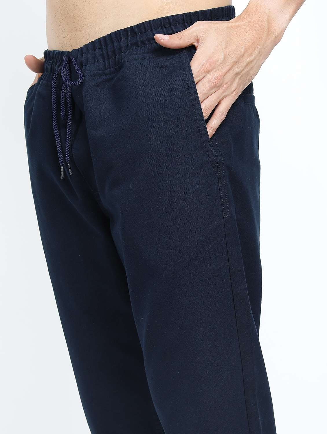 men mid rise solid joggers - 21375679 -  Standard Image - 5