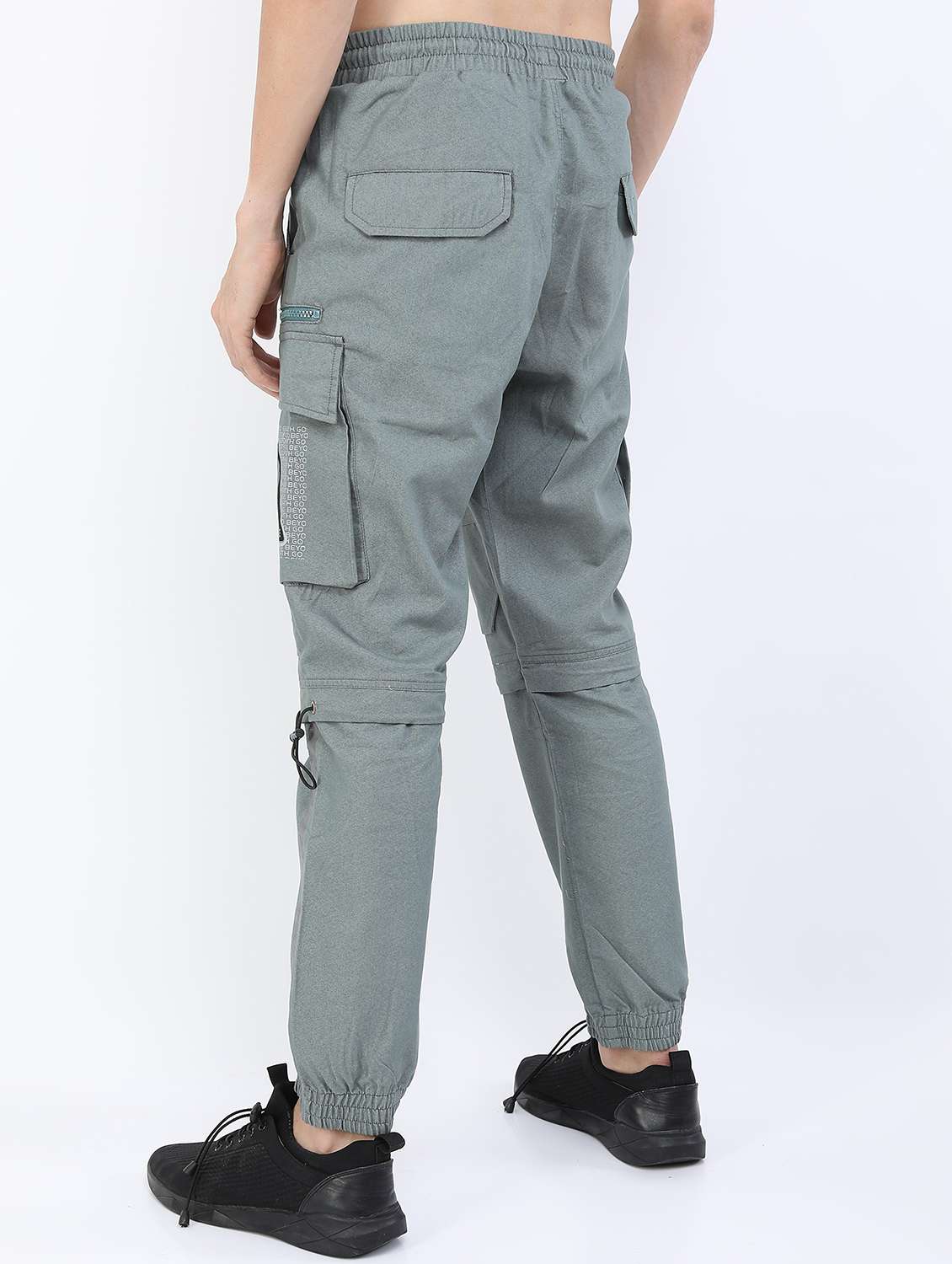 men mid rise typographic print joggers - 21375695 -  Standard Image - 3