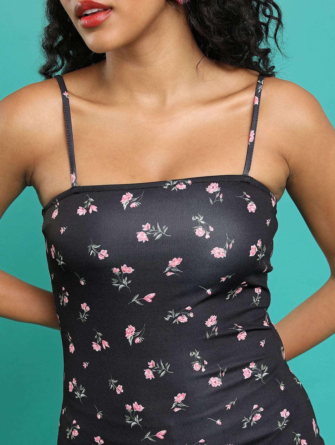 women black cotton blend bodycon dress - 21375840 - Standard Image - 5