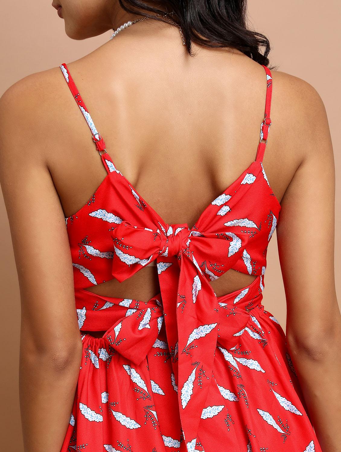 red cotton blend shift dress - 21375856 - Standard Image - 5