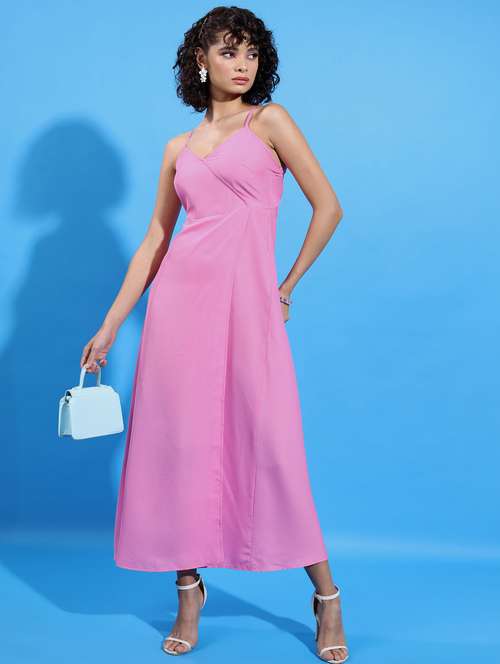 pink solid a-line dress - 21375865 -  Standard Image - 0