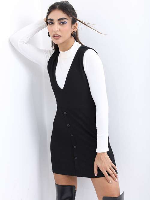 black solid shirt dress - 21375978 -  Standard Image - 0