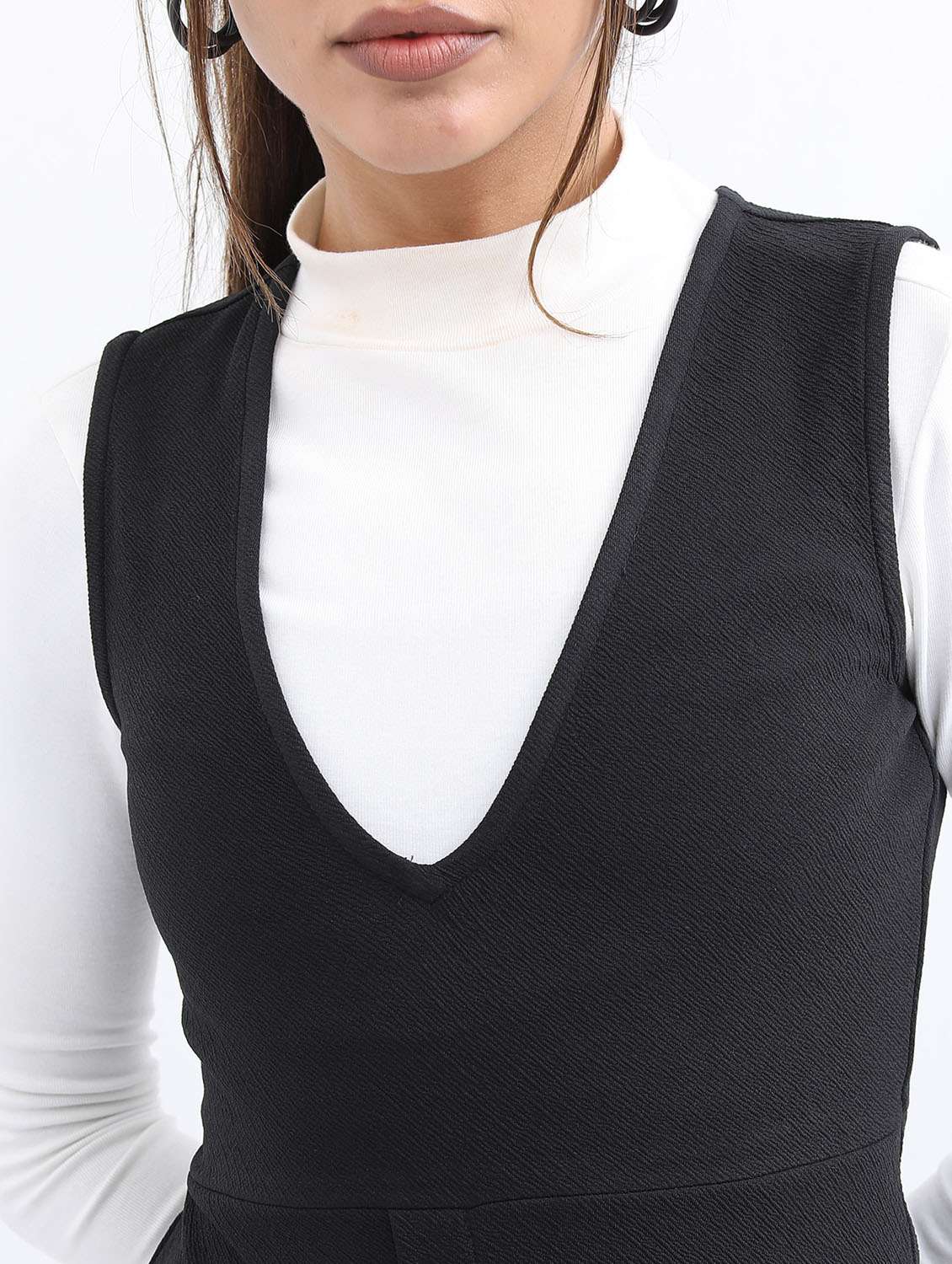 black solid shirt dress - 21375978 -  Standard Image - 5