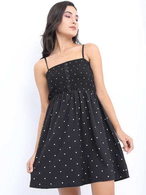 black polka dot bodycon dress - 21375997 - Standard Image - 0