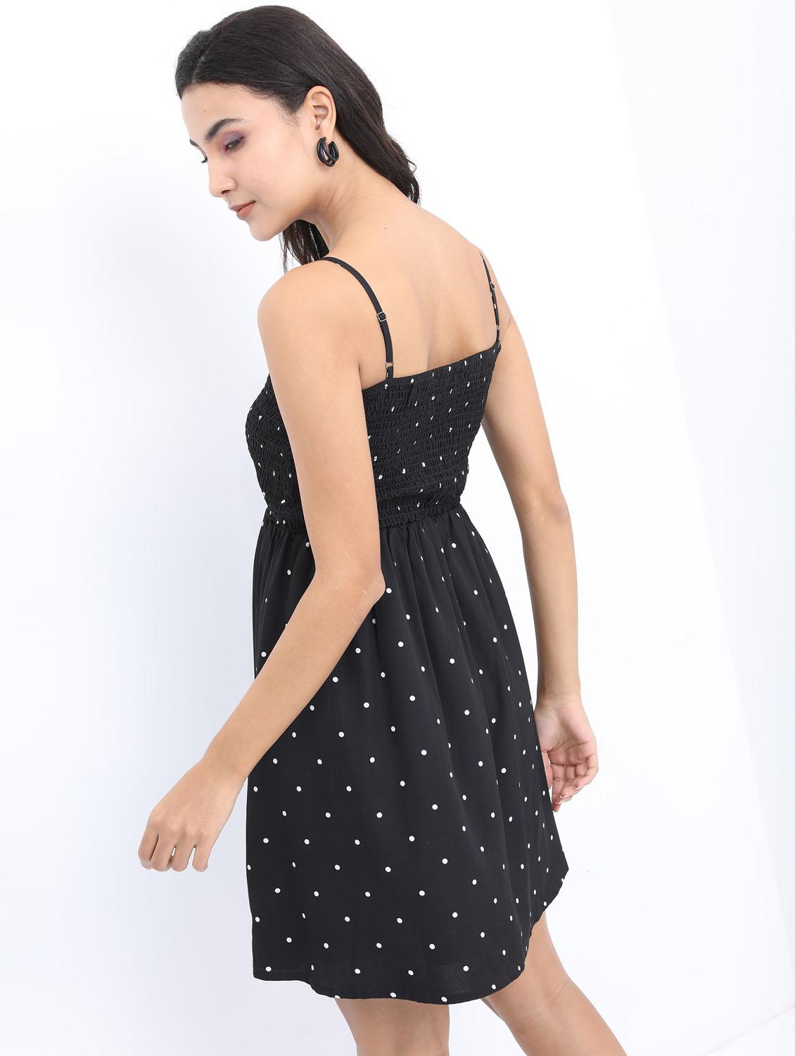 black polka dot bodycon dress - 21375997 - Standard Image - 3