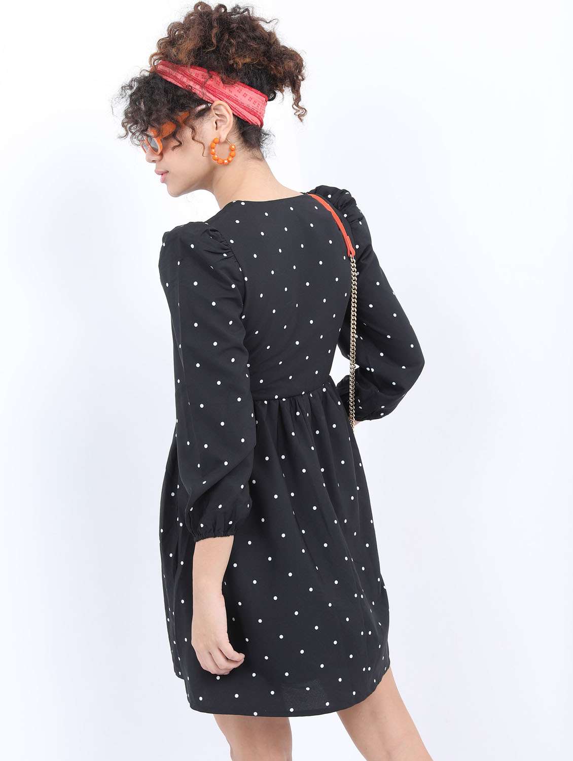 black polka dot a-line dress - 21376008 -  Standard Image - 3