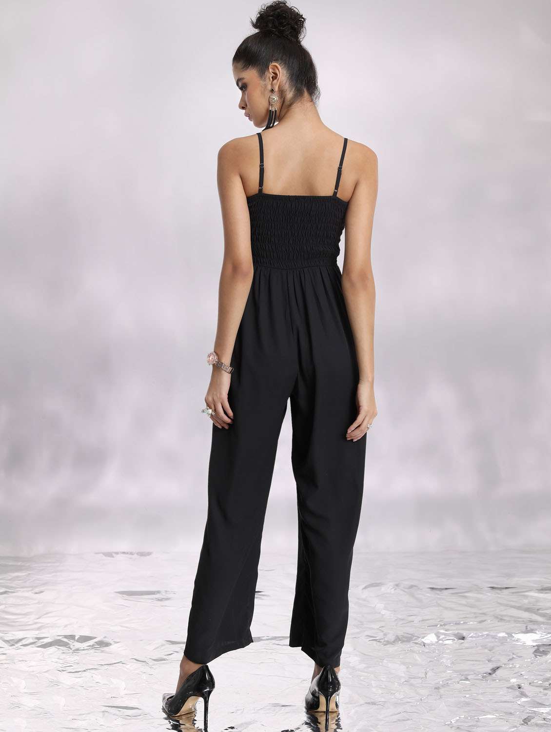 women solid full leg jumpsuit - 21376027 -  Standard Image - 3