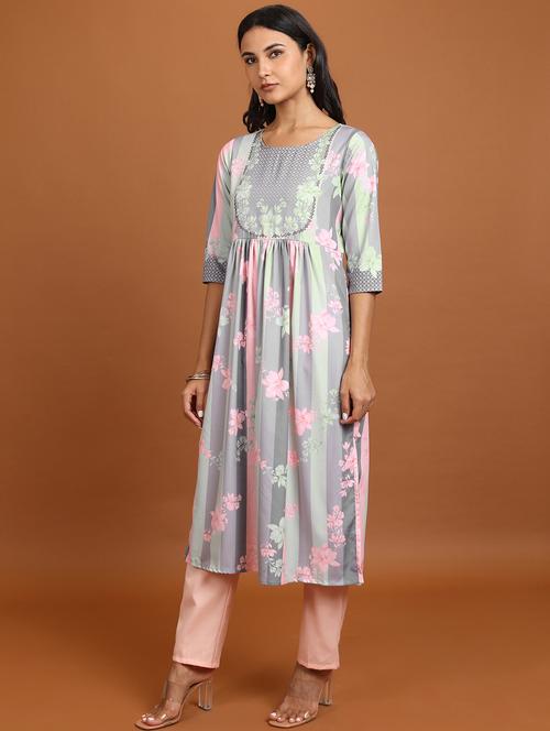 women multi colored cotton blend a-line kurta - 21376178 - Standard Image - 0