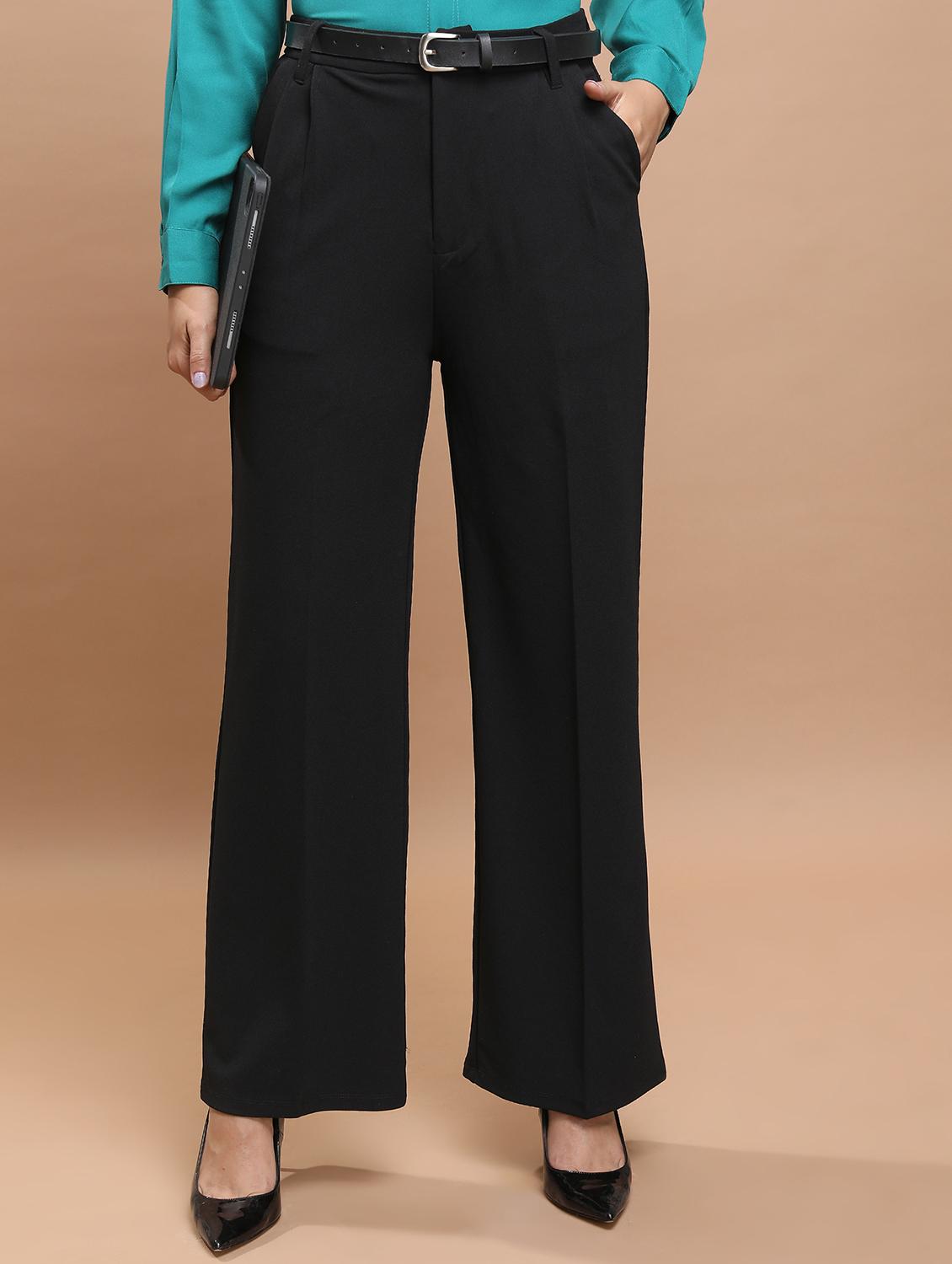 women solid high rise tailored trouser - 21376211 - Zoom Image - 0