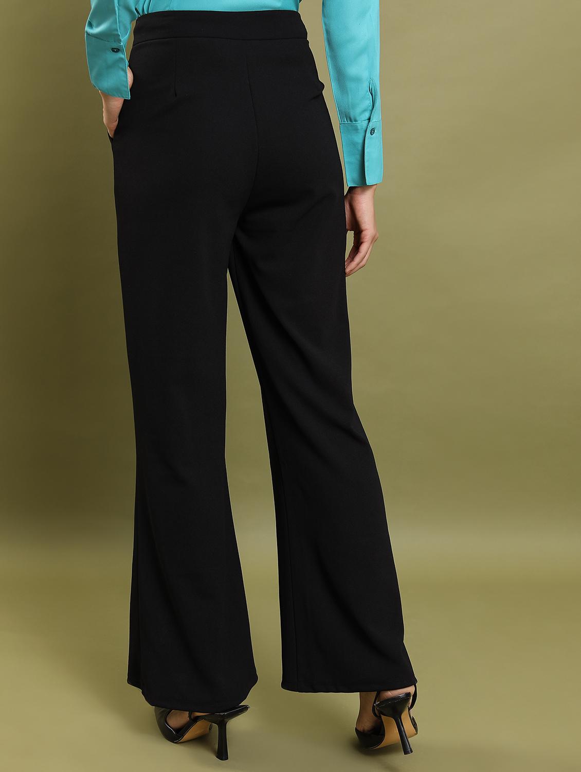 women solid high rise tailored trouser - 21376214 - Standard Image - 3