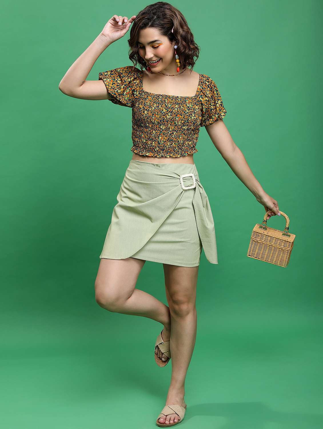 multi colored printed crop top - 21376295 -  Standard Image - 3