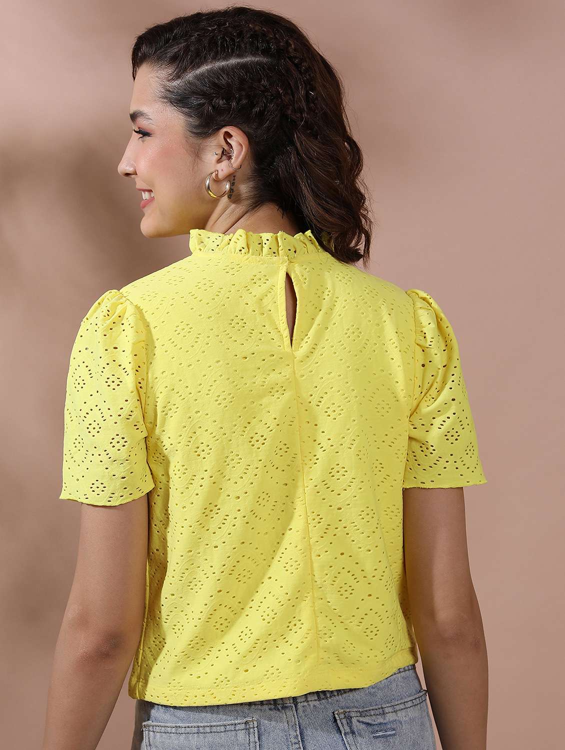 yellow self-designed regular top - 21376306 - Standard Image - 3
