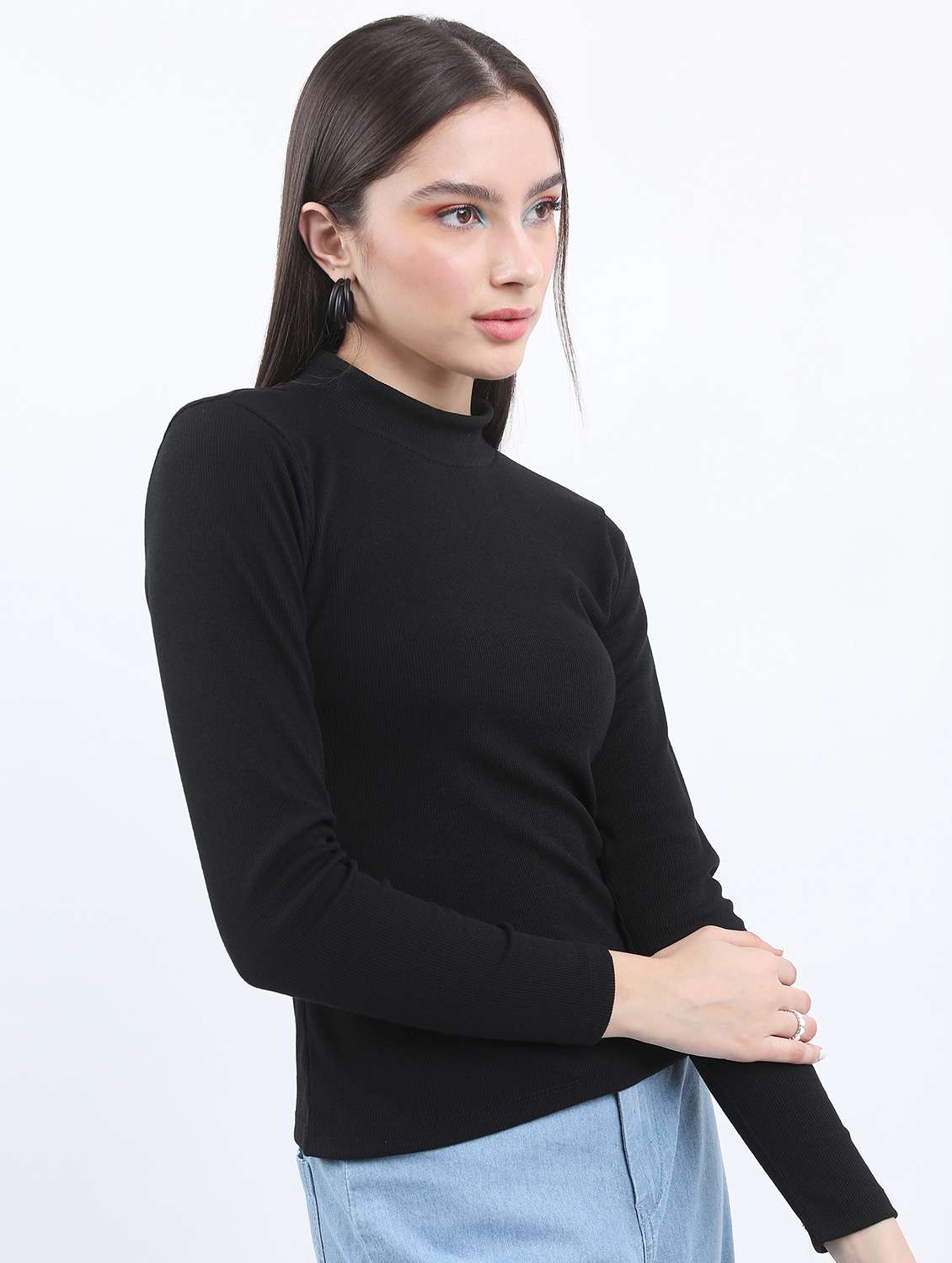 black solid regular top - 21376471 -  Zoom Image - 0