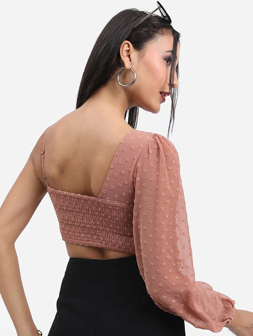 pink self-designed crop top - 21376633 -  Standard Image - 3