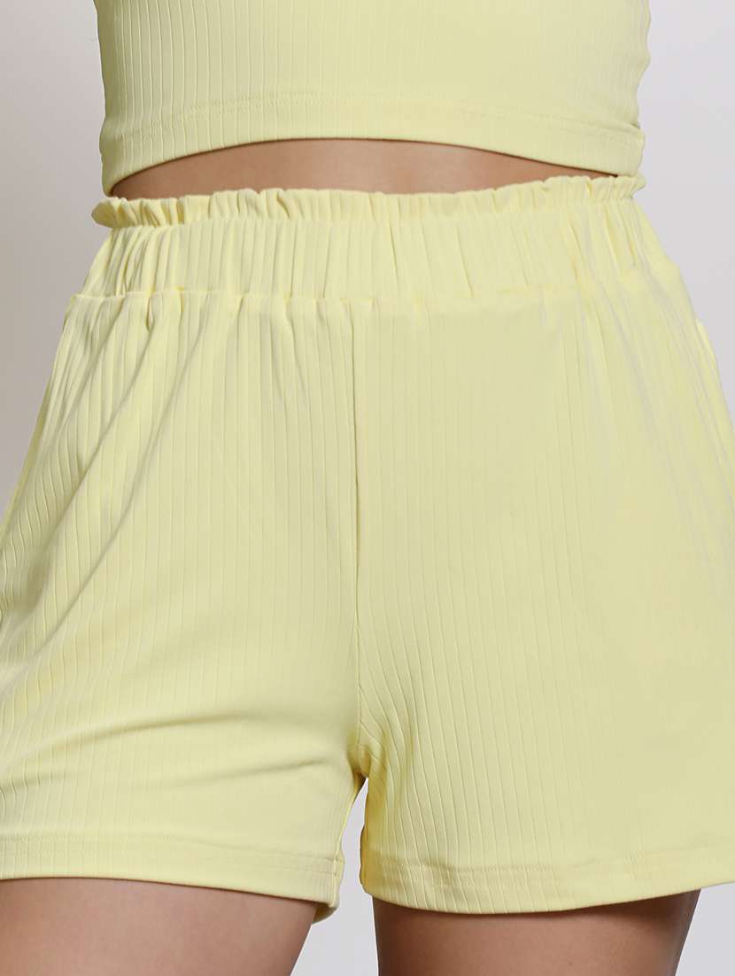 women solid top and short co-ord set - 21376676 -  Standard Image - 5