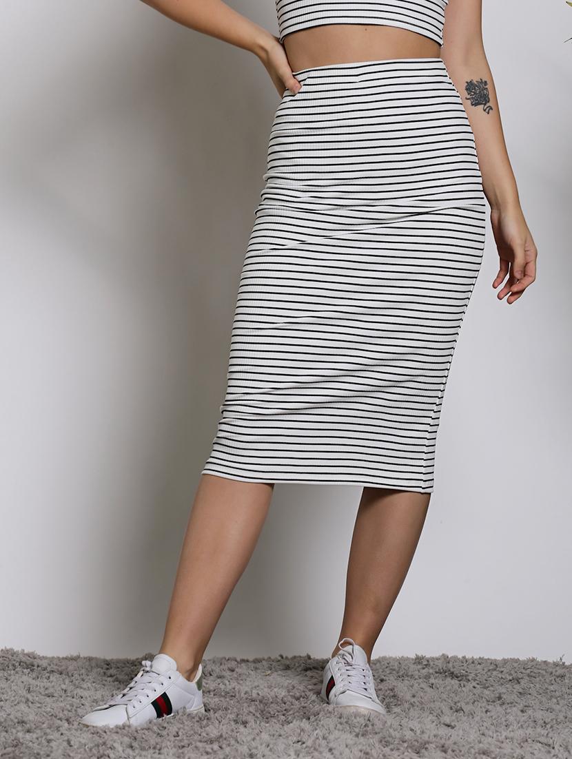 white polyester pencil skirt - 21376739 -  Zoom Image - 0