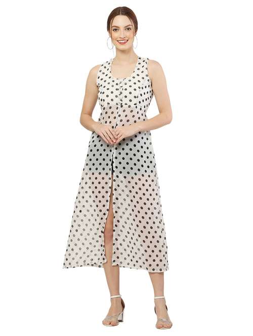 women white crepe a-line tunic