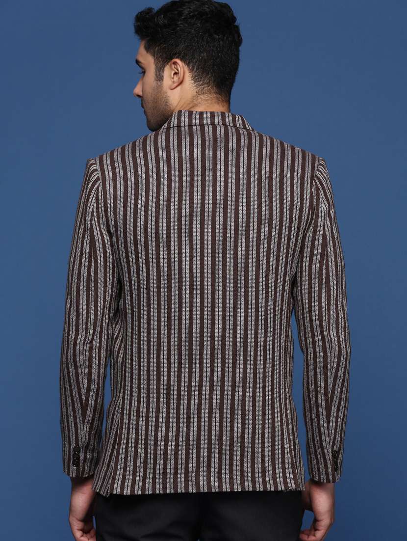 men striped single breasted blazer - 21376943 -  Standard Image - 3