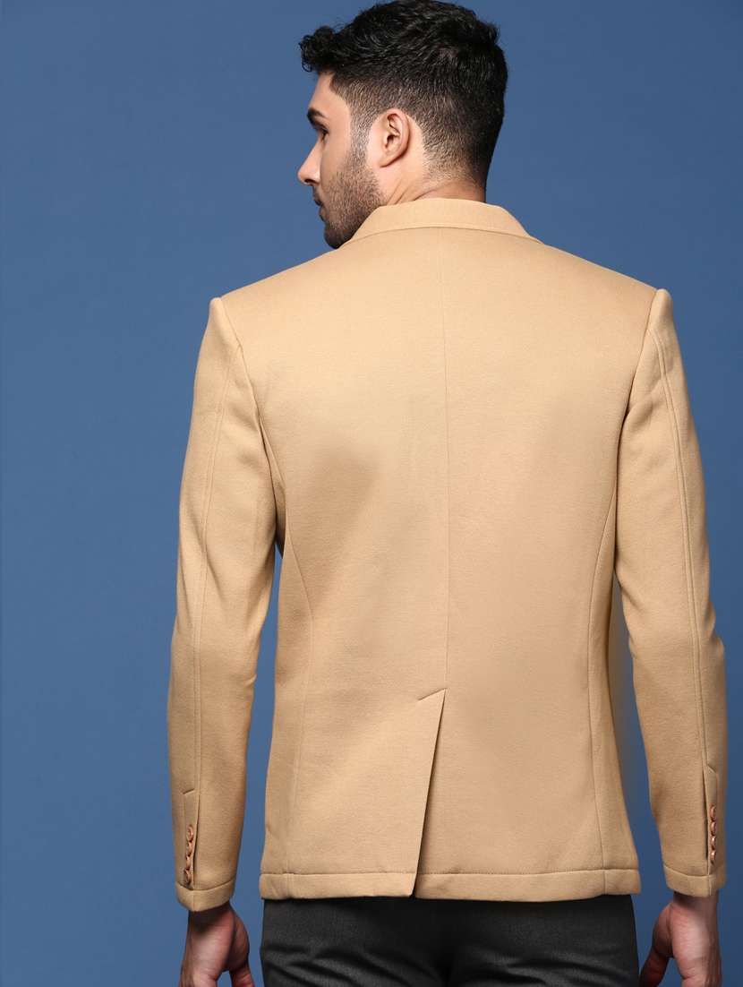 men long sleeved solid single breasted casual blazer - 21376948 -  Standard Image - 3