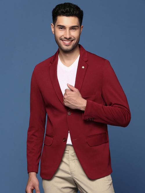 men long sleeved solid single breasted casual blazer - 21376954 - Standard Image - 0