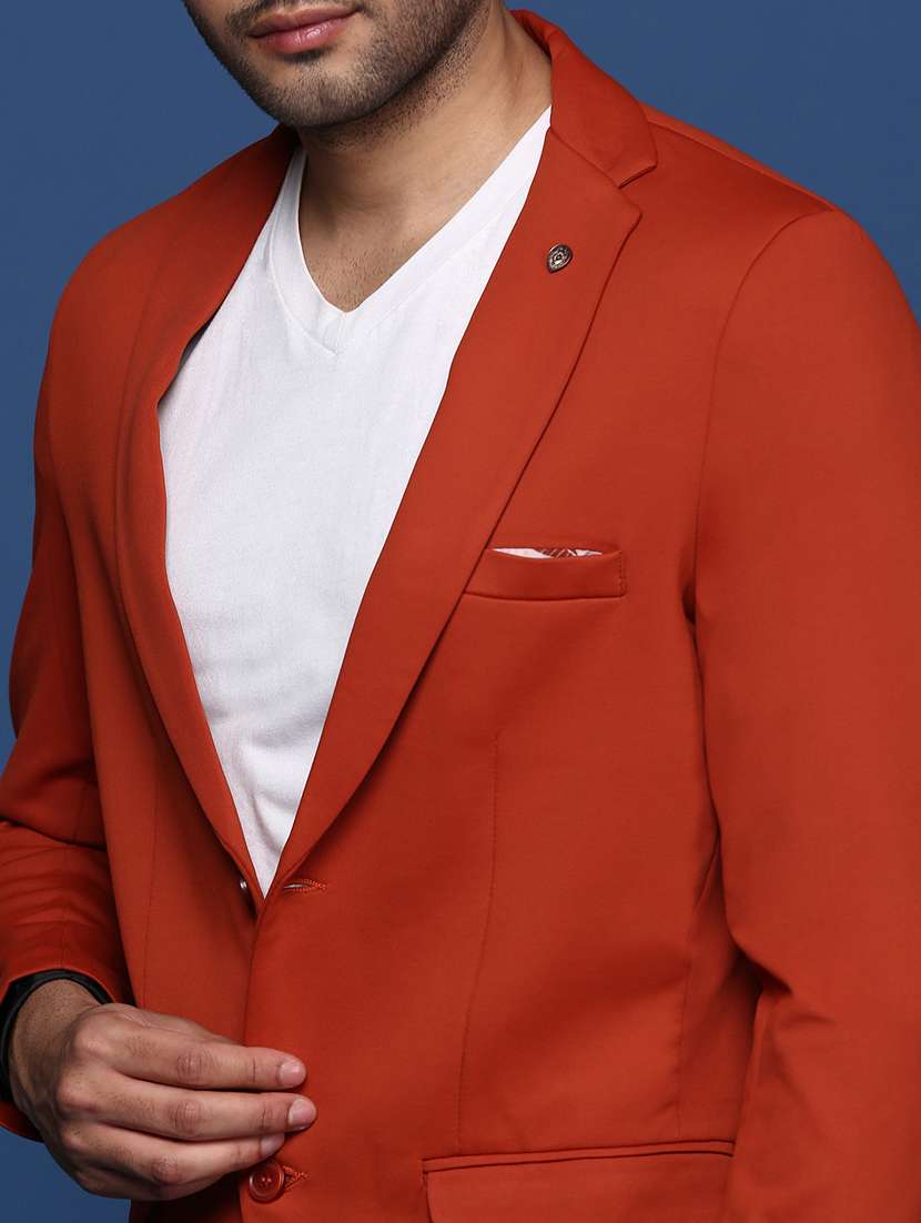 men long sleeved solid single breasted casual blazer - 21376960 -  Standard Image - 5