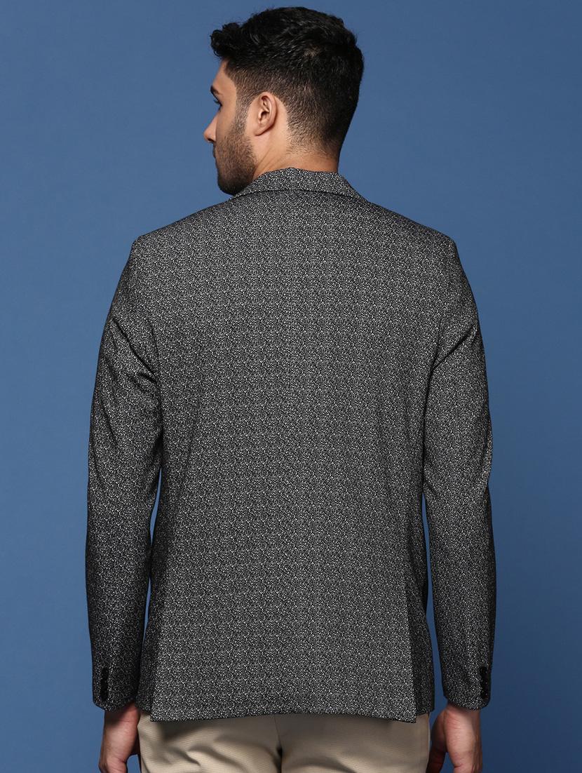 men long sleeved self design single breasted casual blazer - 21376965 - Standard Image - 3