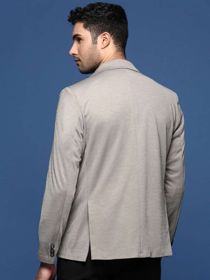 men long sleeved solid single breasted casual blazer - 21376966 -  Standard Image - 3