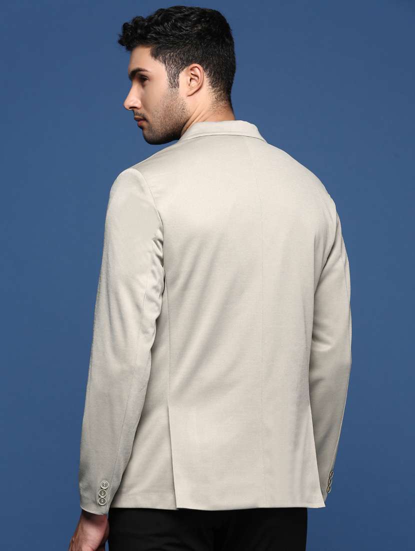 men long sleeved solid single breasted casual blazer - 21376968 -  Standard Image - 3