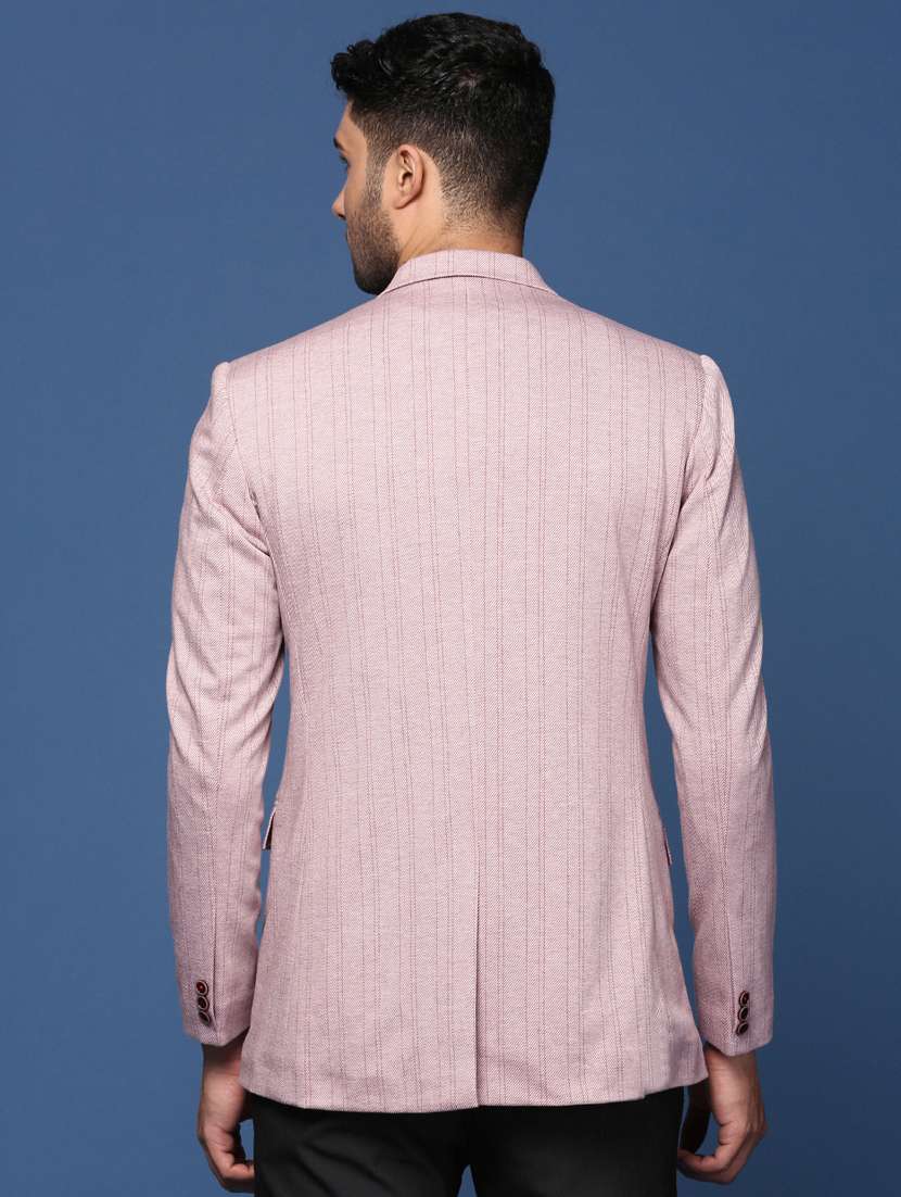 men striped single breasted blazer - 21376979 - Standard Image - 3