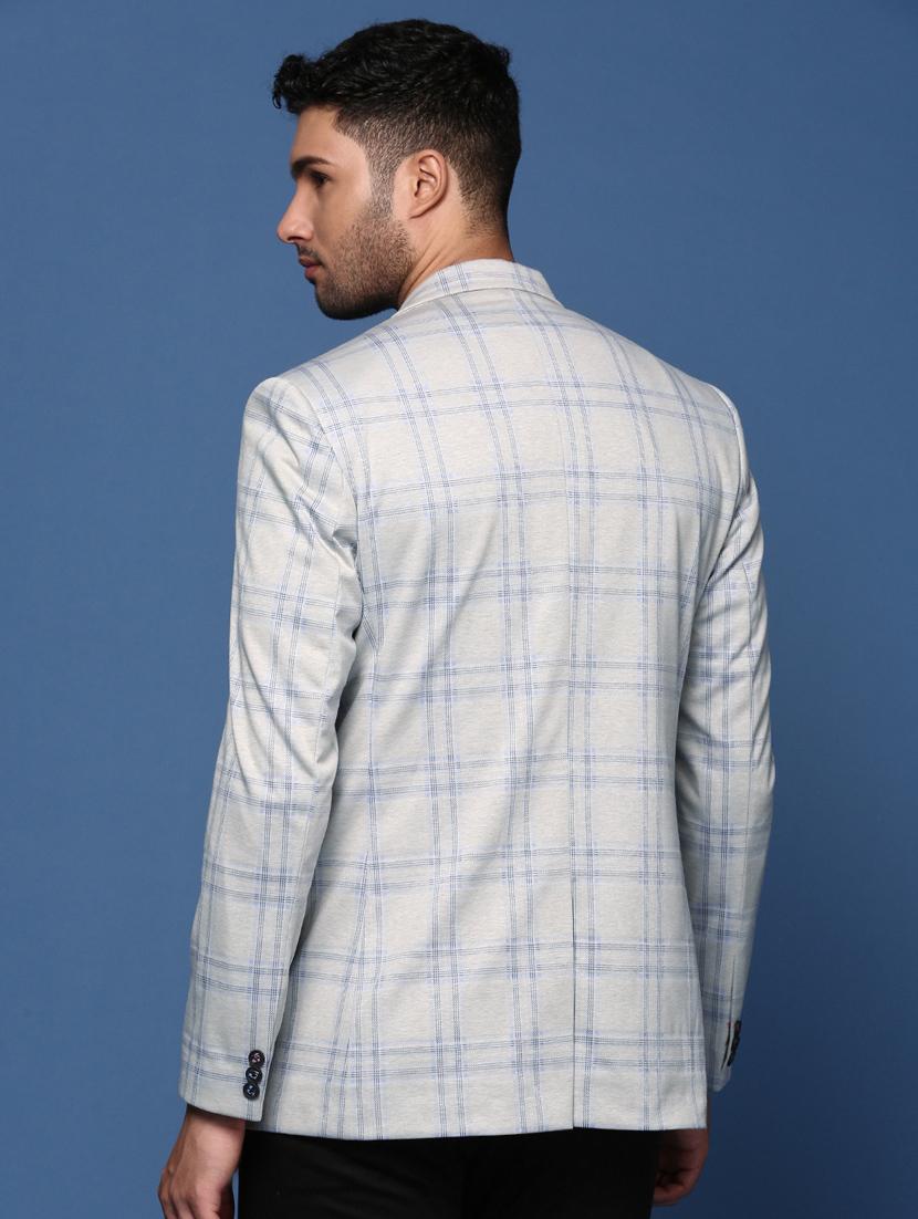 men checkered single breasted blazer - 21376983 - Standard Image - 3
