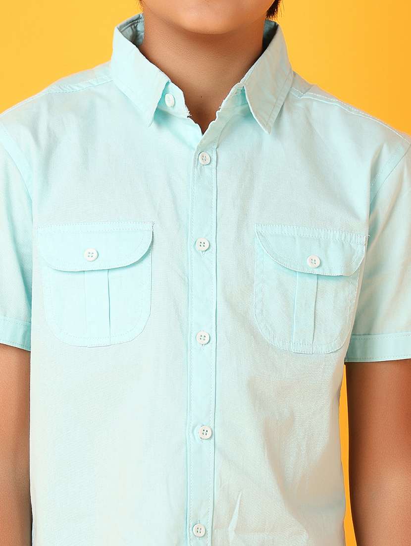 boys collared solid shirt - 21378276 -  Standard Image - 5