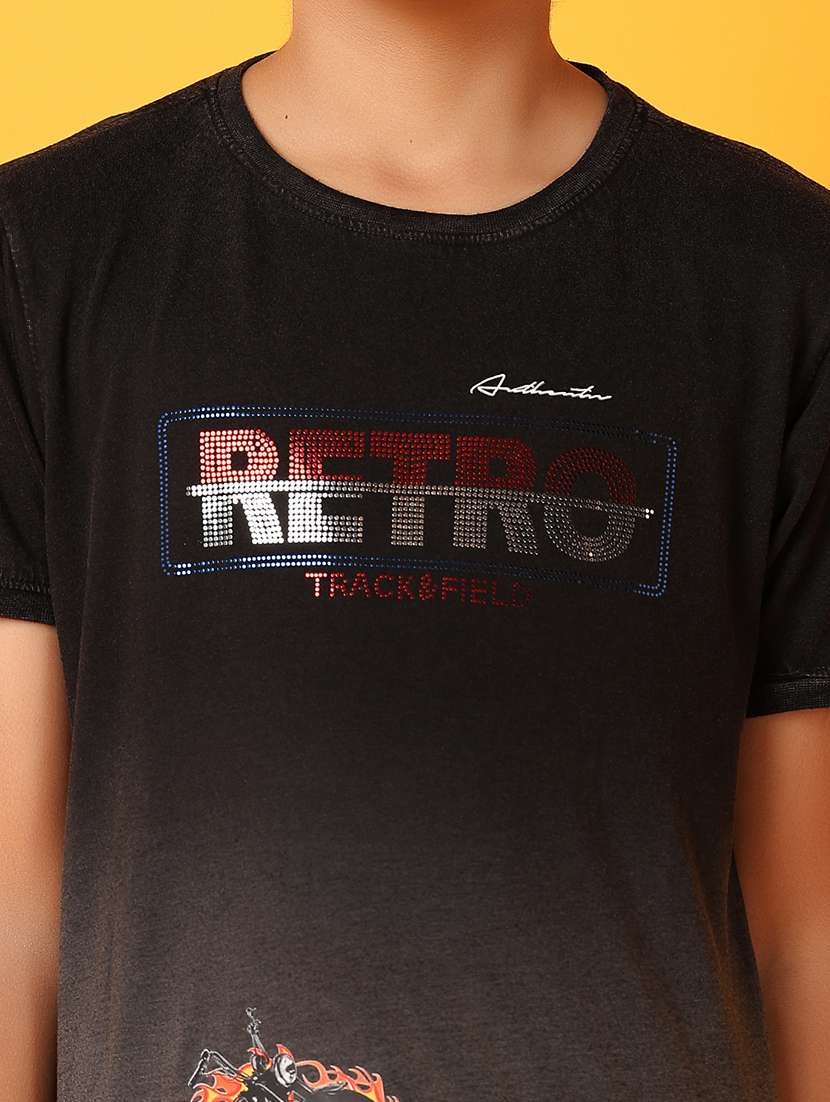 boys round neck short sleeves t-shirts - 21378332 -  Standard Image - 5