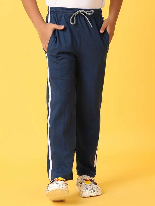 teal cotton casual track pant - 21378374 -  Standard Image - 0